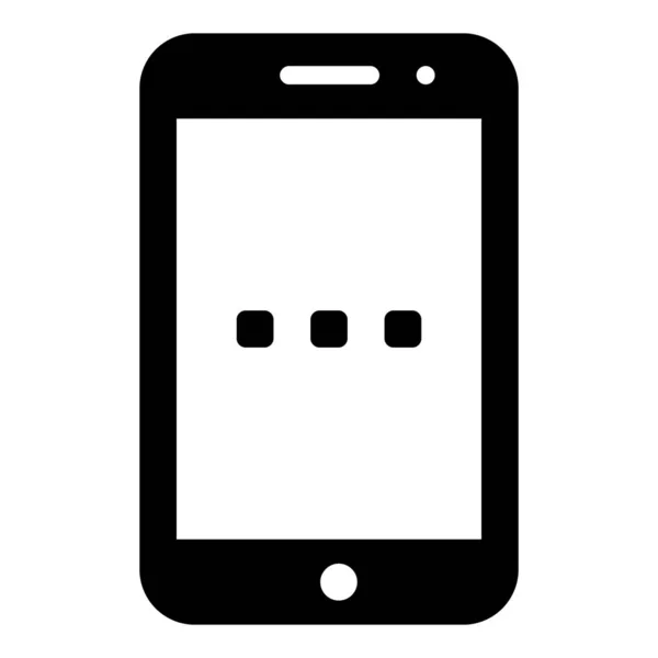 Mobiltelefon Vektor Glyphen Design — Stockvektor