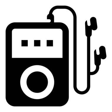 Katı vektör tasarımında Ipod simgesi.