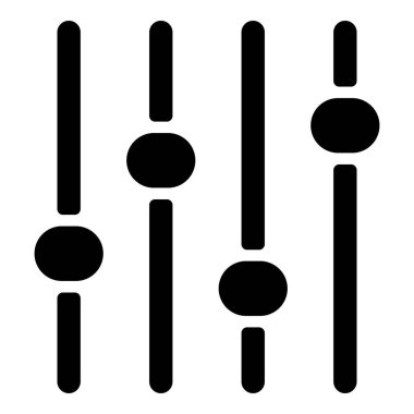 Ses karıştırıcı vektörünün katı simgesi 