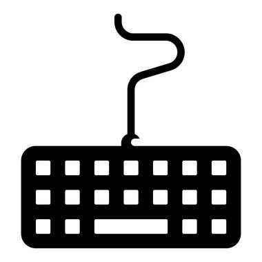 Beyaz arka planda yalıtılmış klavye simgesi 