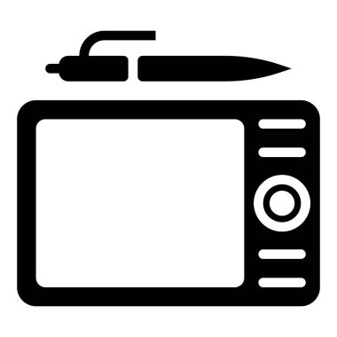 Düz tasarımda grafik kalem tablet