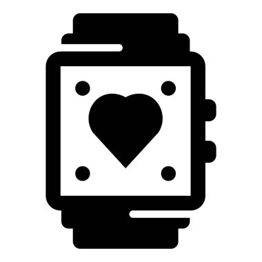 Glyph tasarımında akıllı saat vektörü.