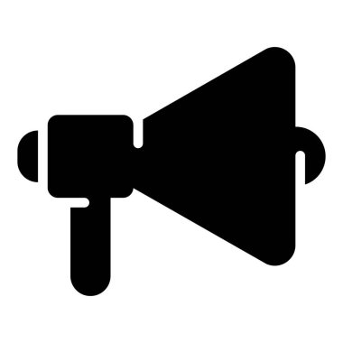 Megafon simgesinin Glyph vektör tasarımı.
