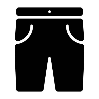 Glyph tasarımında Erkek Şort simgesi.