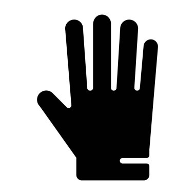 Katı tasarımda kış eldiveni vektörü 