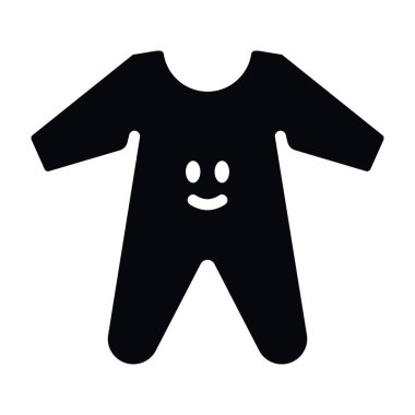 Bebek romper simgesinin glif tasarımı.