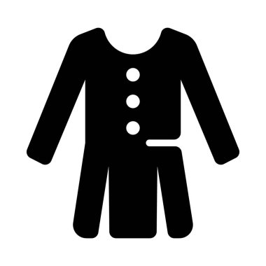 Glyph tasarımında casual gömlek vektörü.