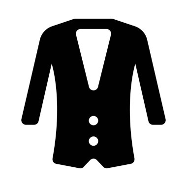 Erkek ceket simgesinin glyph tasarımı