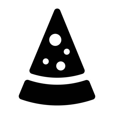 Pizza dilim glyph simgesi vektör