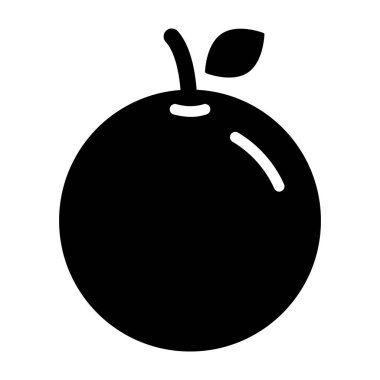 Glyph vektör tasarımında turuncu simge.