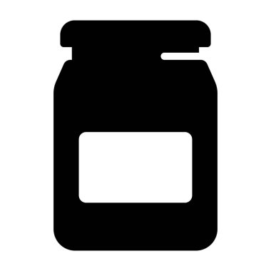 Reçel kavanozu glyph simgesi tasarımı