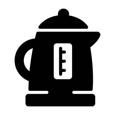 Elektrikli su ısıtıcısı vektörünün glifleri tasarımı 