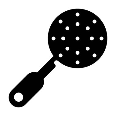 Kızartma kaşığı simgesinin sağlam tasarımı