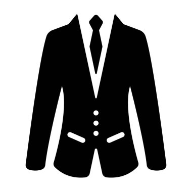 Erkek ceket vektörkatı simgesi 
