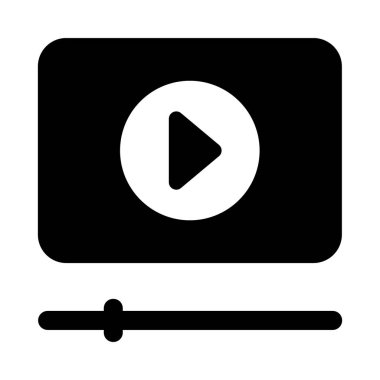 Video pazarlama simgesinin sağlam tasarımı.