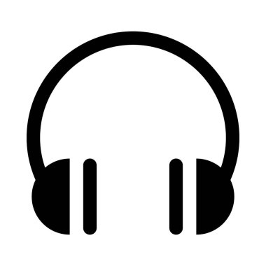 Glyph tasarımında kulaklık cihaz vektörü 