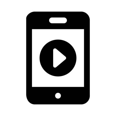 Video pazarlama simgesinin sağlam tasarımı.