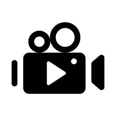 Video kamera simgesi dolu tasarım