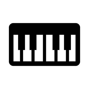Glyph tasarımında müzik klavyesi vektörü 