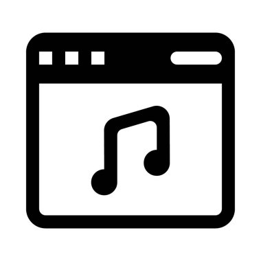 Glyph tasarımında müzik sitesi vektörü 