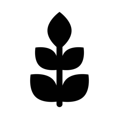 Doğa bitki simgesinin katı vektör tasarımı