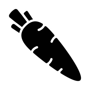 Havuç simgesi glyph vektör tasarımı