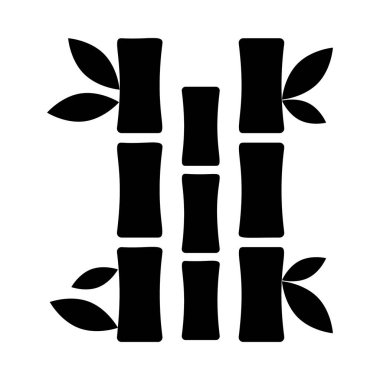 Bambu katı tasarım simgesi