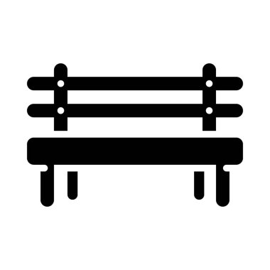 Park tezgah simgesi glyph tasarım