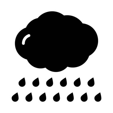Dolu tasarımda yağmur simgesi 