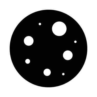 Ay simgesi tasarımı dolu vektör 