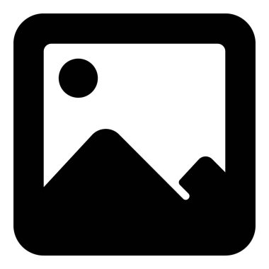 Doğal peyzaj vektör tasarımı dolu simgesi 