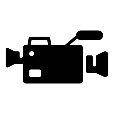 Film kamerası simgesi dolu tasarım