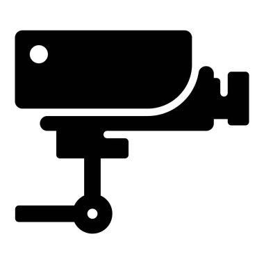 Cctv güvenlik kamerası glyph simgesi 