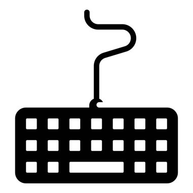 Beyaz arka planda yalıtılmış klavye simgesi 