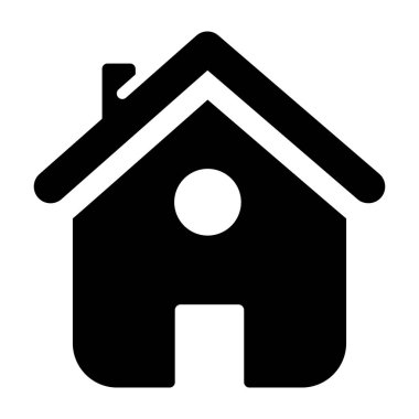 Katı tasarım ev simgesi.