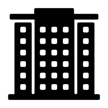 Ticari bina katı simge tasarımı 