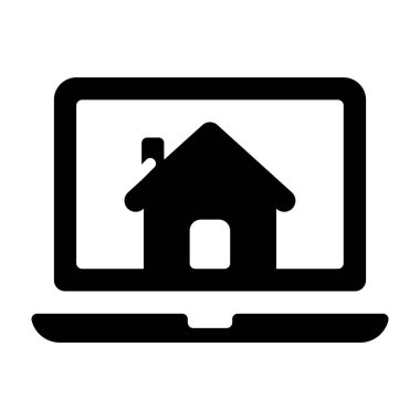 Katı tasarım online gayrimenkul simgesi