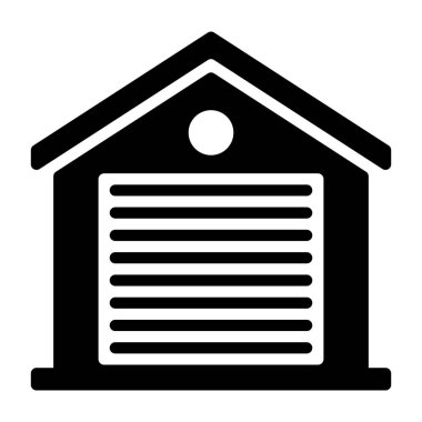 Doldurulmuş tasarıma sahip garaj simgesi