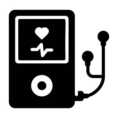 Katı vektör tasarımında Ipod simgesi.