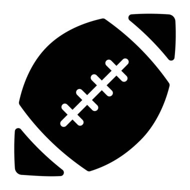Icon of rugby in solid design. clipart