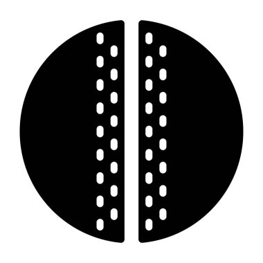 Sert top glyph tasarım simgesi