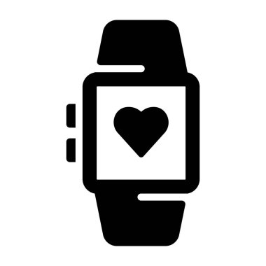 Glyph tasarımında akıllı saat vektörü.