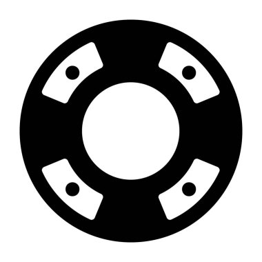 Hayat güvenliği için lifebelt katı simgesi 