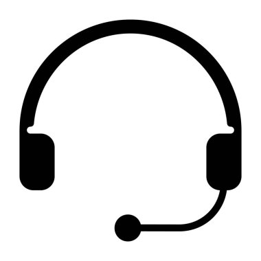 Katı tasarımda kulaklık cihaz vektörü 