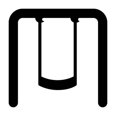 Salıncak glyph tasarım simgesi.