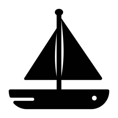 Yelkenli tekne vektörgif simgesi 