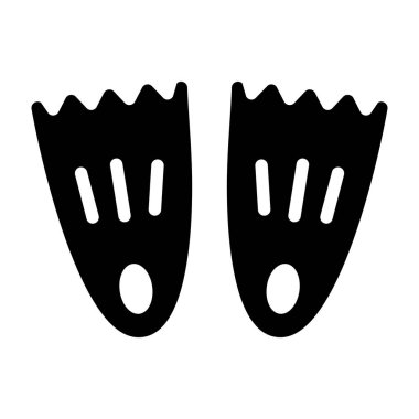 Yüzme ekipmanları silifinler katı simgesi 