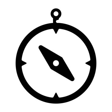 Katı tasarımda navigasyon pusulası vektörü 