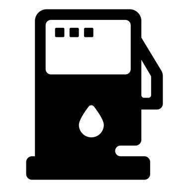Yakıt pompası glif vektör tasarım 