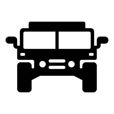 Katı tasarımda jeep simgesi.